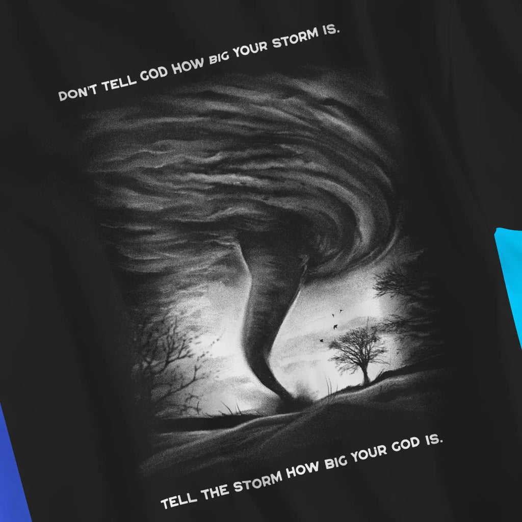 Tell The Storm 2.0 – Unisex Christian T-Shirt designed by 3rd Day Christian Clothing.