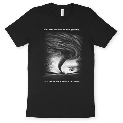 Tell The Storm (2nd Edition) – Unisex Christian T-Shirt designed by 3rd Day Christian Clothing.