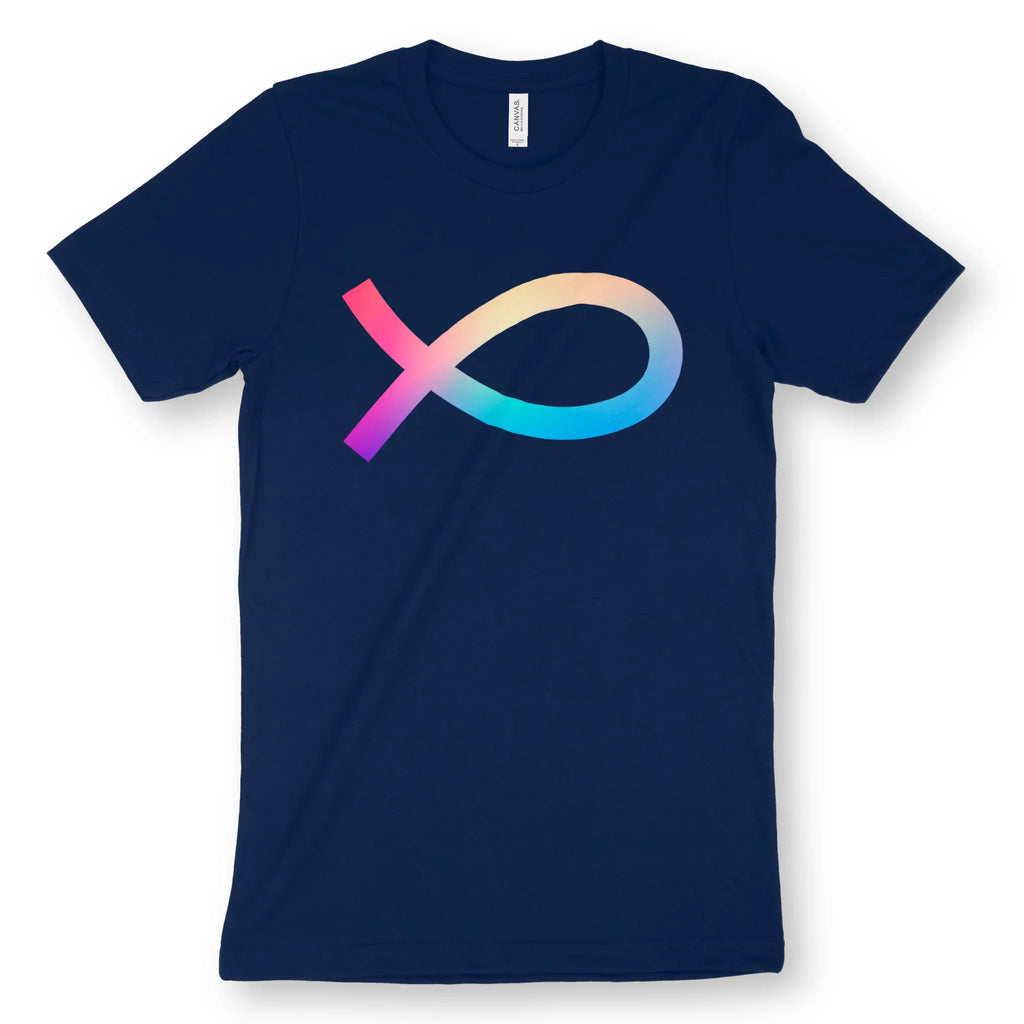 The Christian Fish 2.0 – Unisex Christian T-Shirt designed by 3rd Day Christian Clothing.