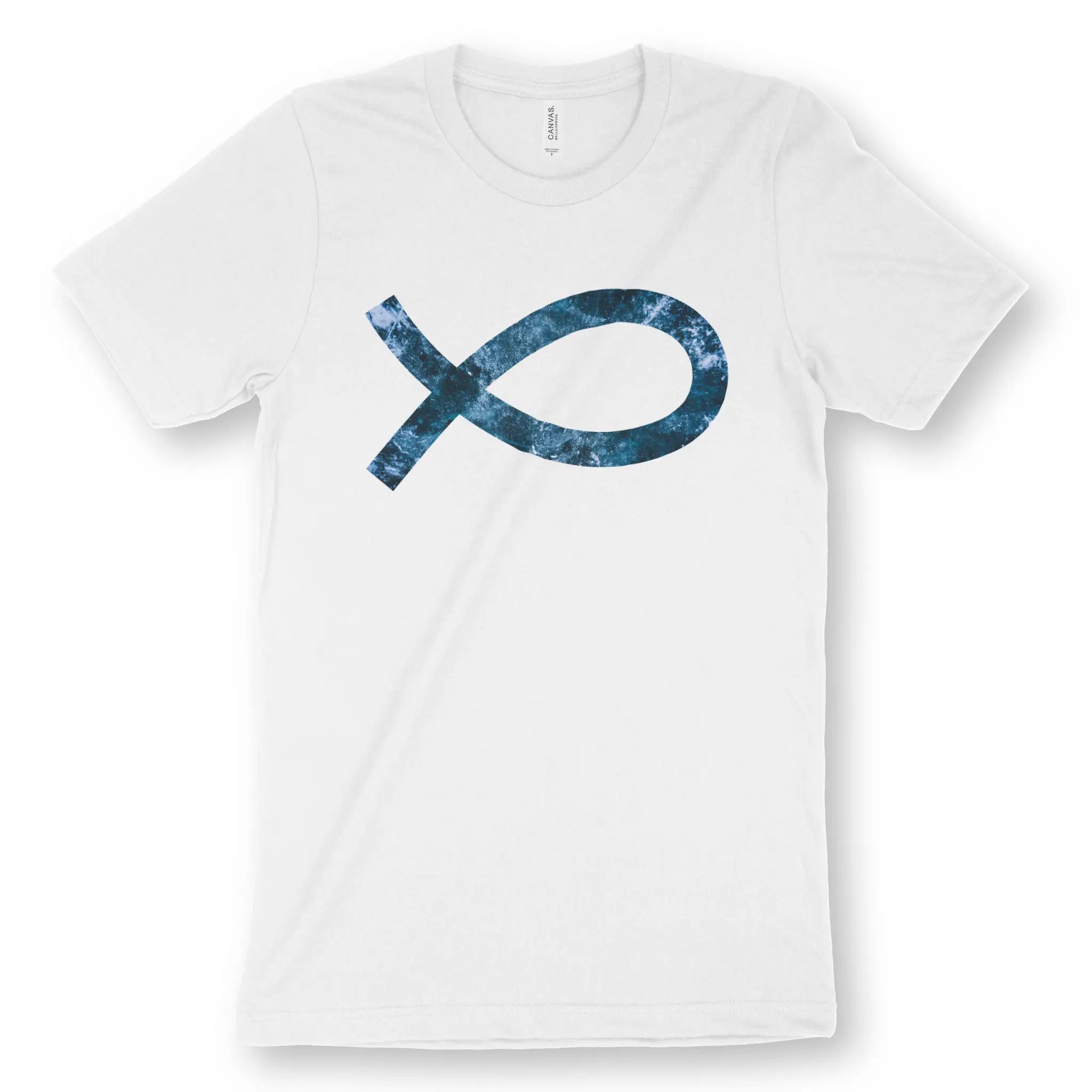 The Christian Fish (Ichthys) – Unisex Christian T-Shirt designed by 3rd Day Christian Clothing.