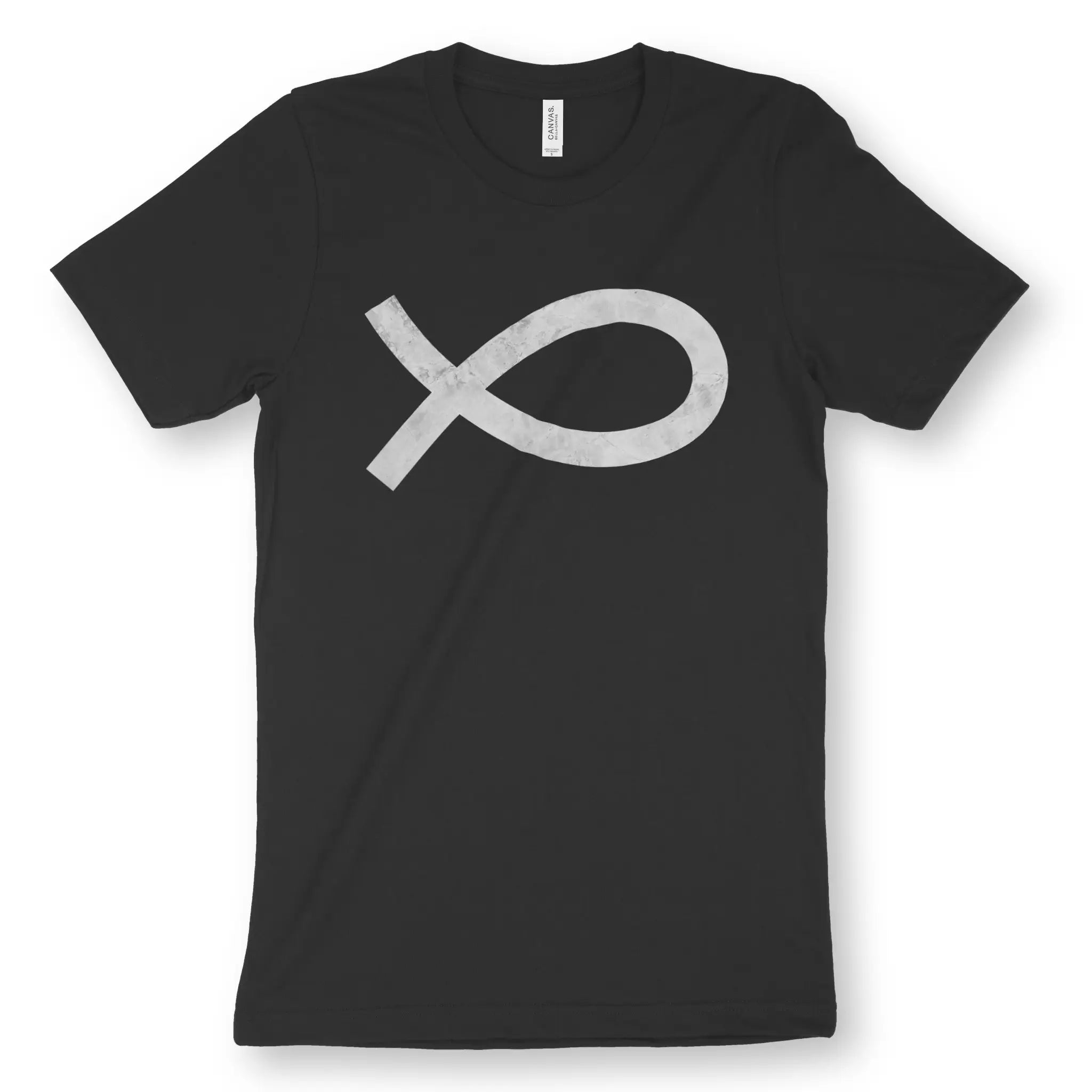 The Christian Fish (Ichthys) – Unisex Christian T-Shirt designed by 3rd Day Christian Clothing.