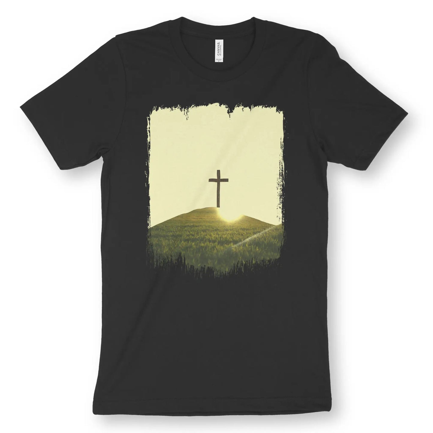 The Cross On A Hill | Premium Unisex Christian T-Shirt designed by 3rd Day Christian Clothing.