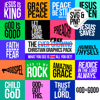 The FREE Christian Graphics Pack | Free For Commercial-Use designed by 3rd Day Christian Clothing.