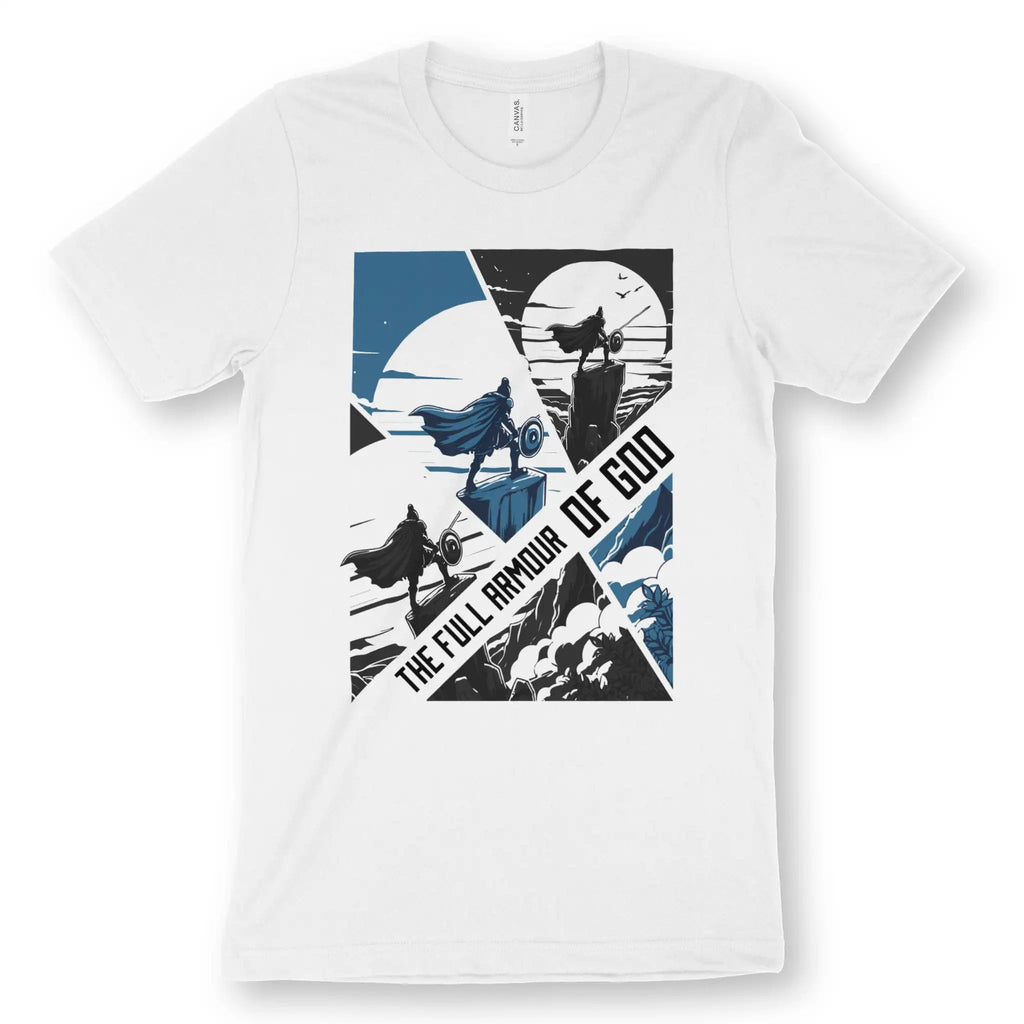 The Full Armour of God – Unisex Christian T-Shirt designed by 3rd Day Christian Clothing.