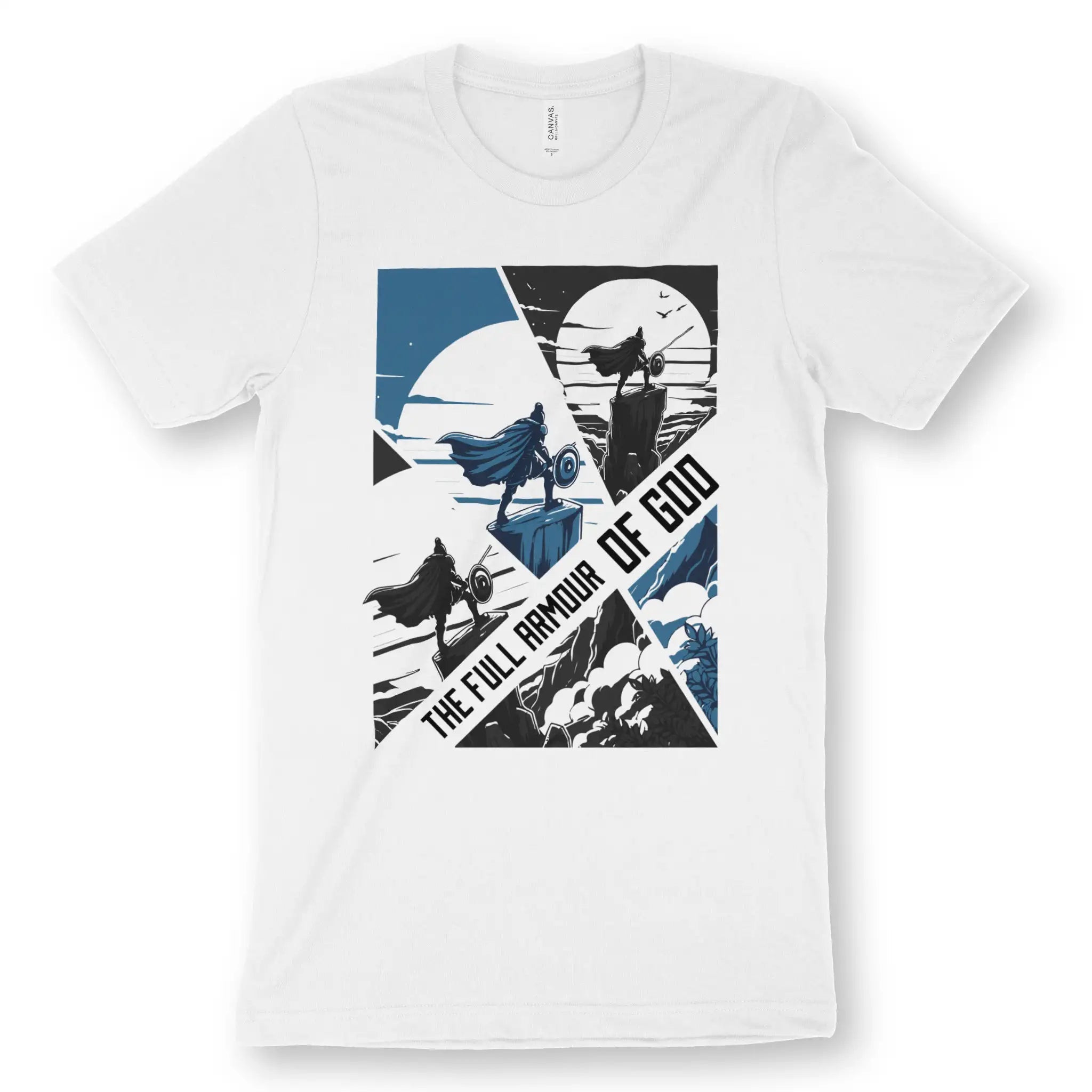 The Full Armour of God – Unisex Christian T-Shirt designed by 3rd Day Christian Clothing.