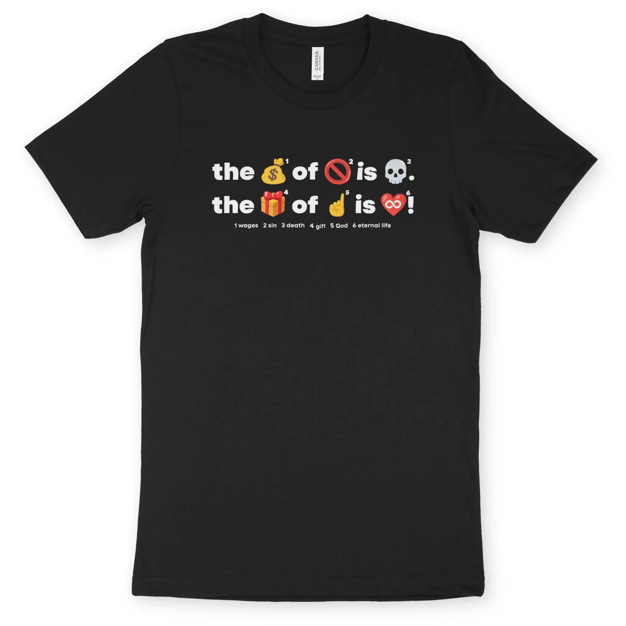 The Gift of God (Emojis) – Unisex Christian T-Shirt designed by 3rd Day Christian Clothing.