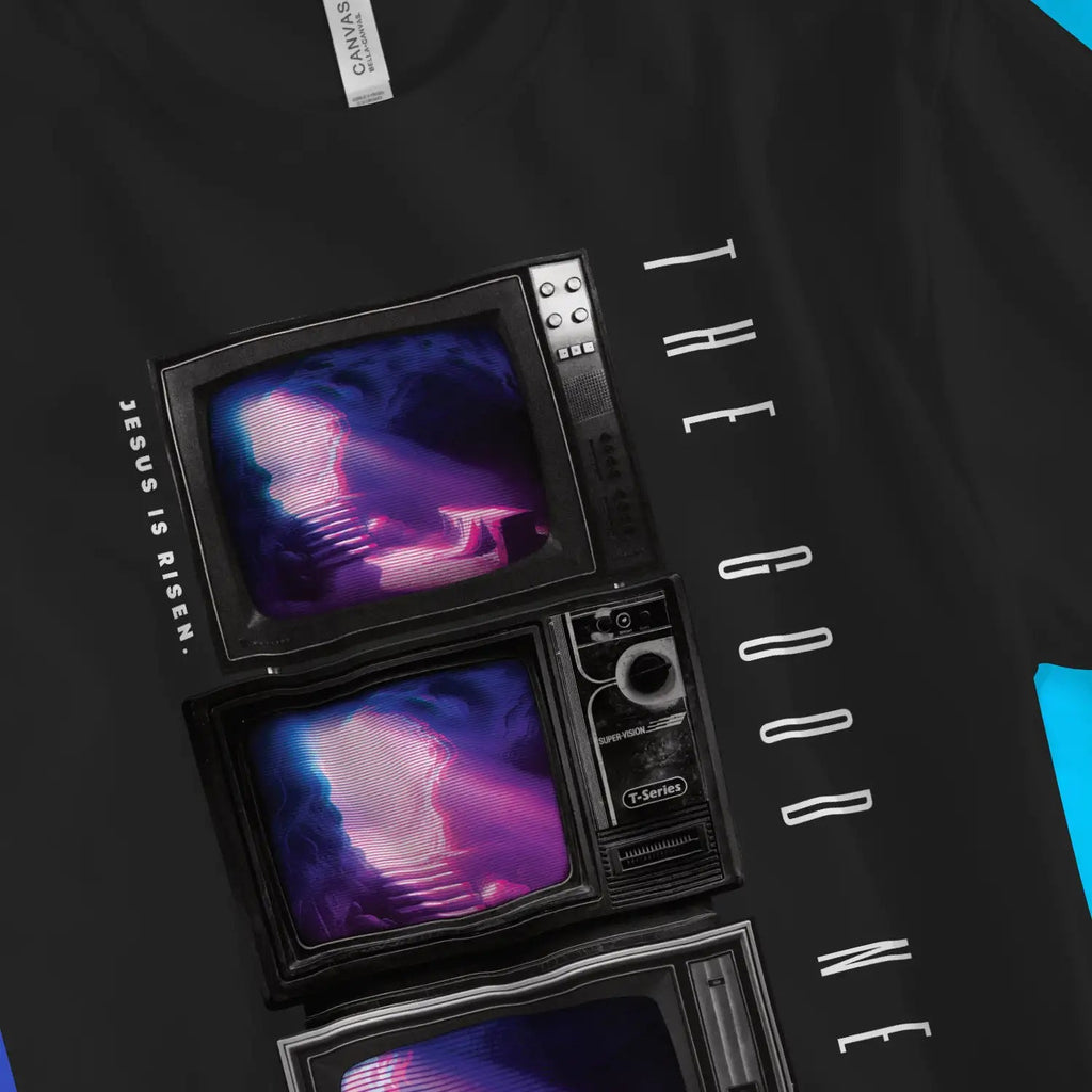 The Good News TVs – Unisex Christian T-Shirt designed by 3rd Day Christian Clothing.