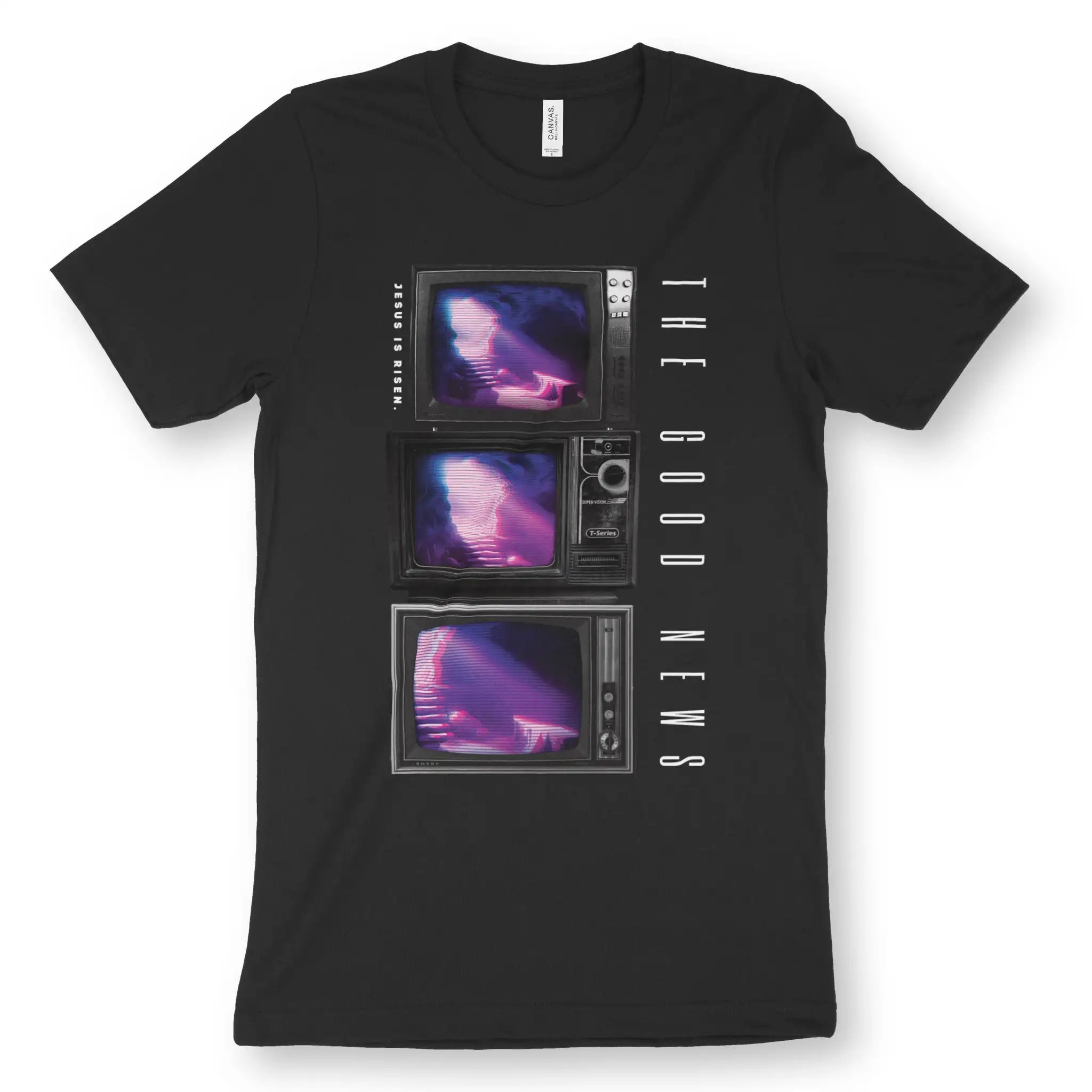 The Good News TVs – Unisex Christian T-Shirt designed by 3rd Day Christian Clothing.