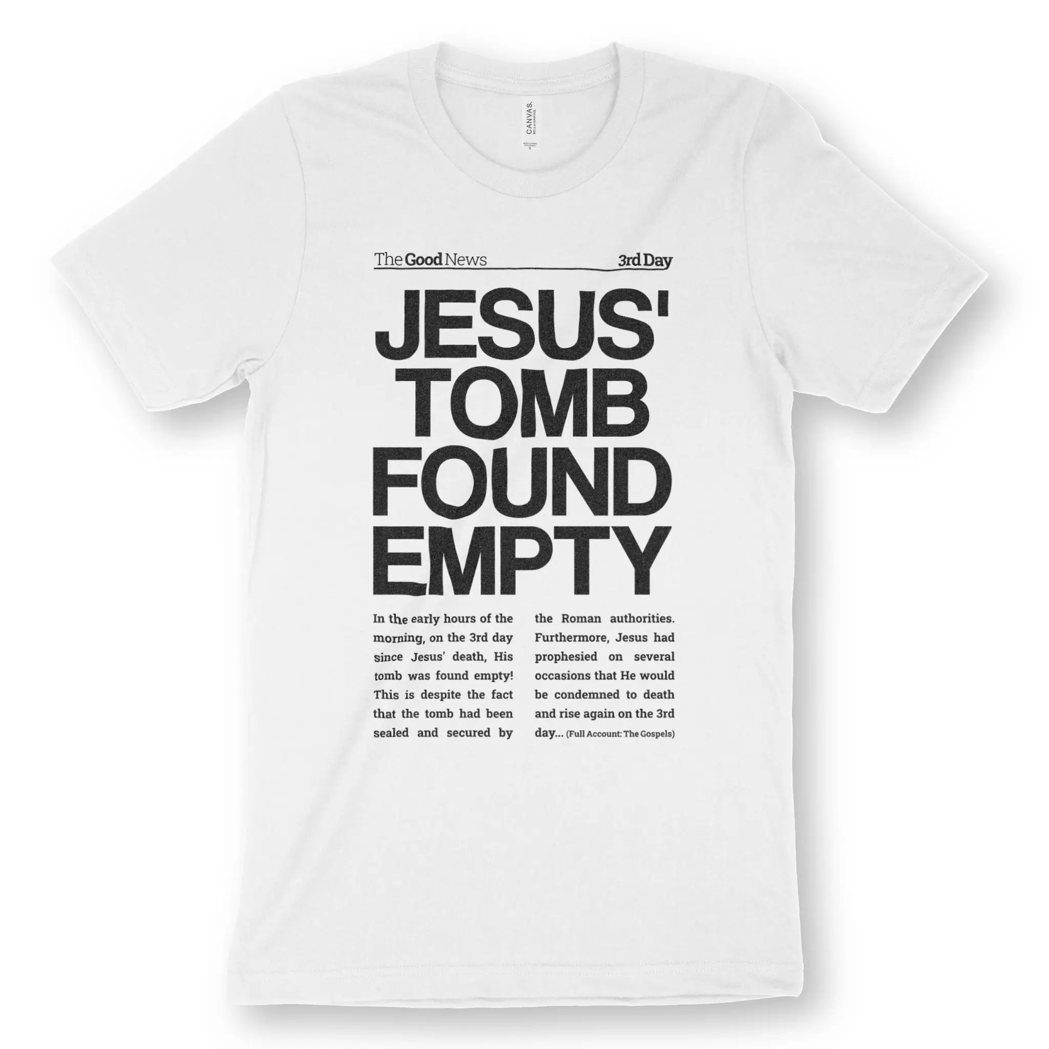 The Good News – Unisex Christian T-Shirt designed by 3rd Day Christian Clothing.