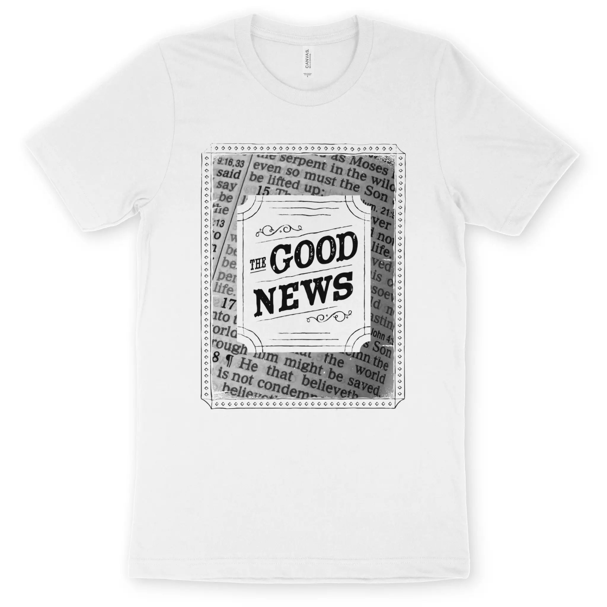 The Good News (Vintage) – Unisex Christian T-Shirt designed by 3rd Day Christian Clothing.