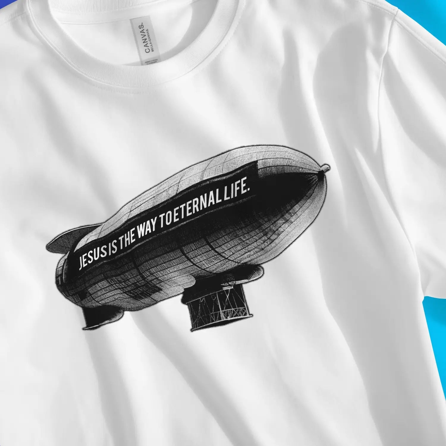 The Gospel Blimp | Premium Unisex Christian T-Shirt designed by 3rd Day Christian Clothing.