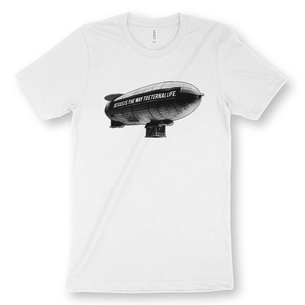 The Gospel Blimp – Unisex Christian T-Shirt designed by 3rd Day Christian Clothing.