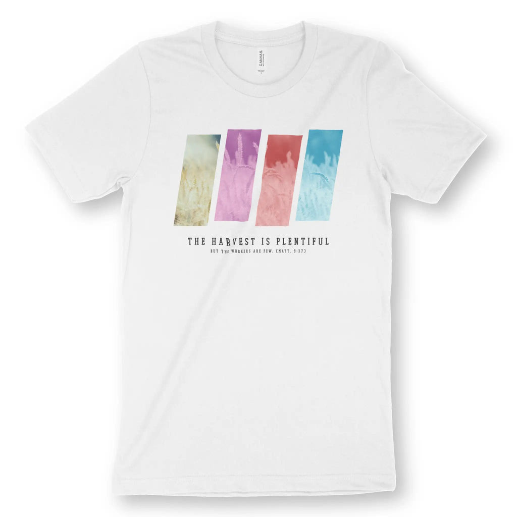 The Harvest Is Plentiful – Unisex Christian T-Shirt designed by 3rd Day Christian Clothing.