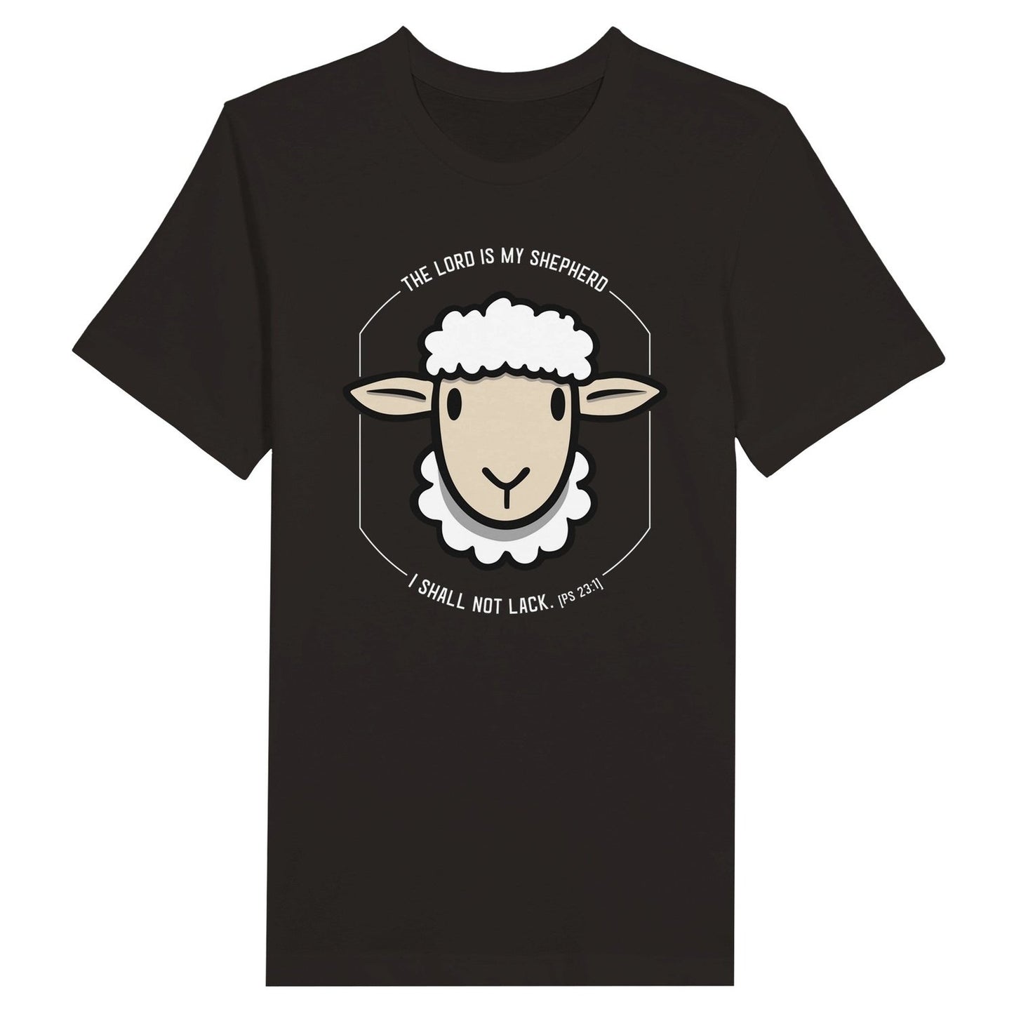 An image of The LORD is my Shepherd (Psalm 23:1) | Premium Unisex Christian T-shirt available at 3rd Day Christian Clothing UK