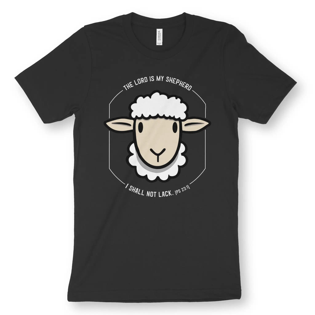 The LORD is my Shepherd (Psalm 23:1) – Unisex Christian T-Shirt designed by 3rd Day Christian Clothing.