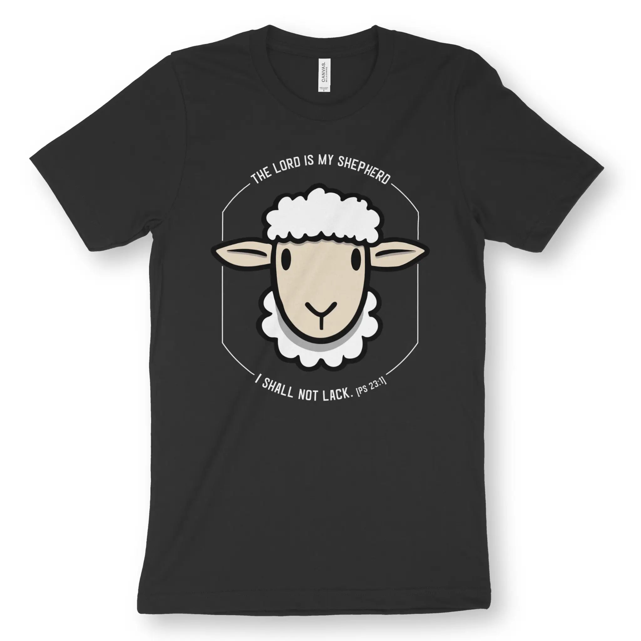 The LORD is my Shepherd (Psalm 23:1) – Unisex Christian T-Shirt designed by 3rd Day Christian Clothing.
