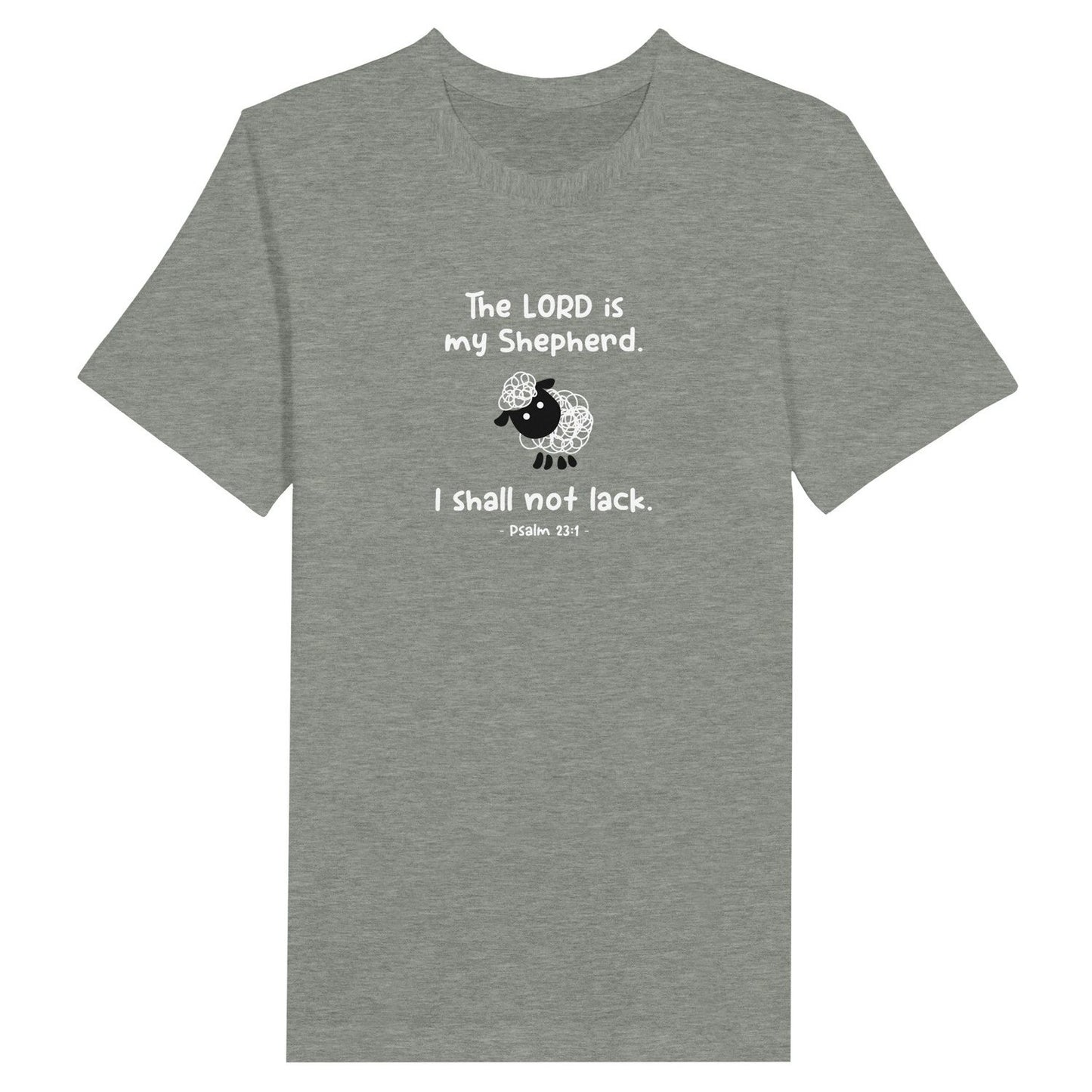 An image of The Lord is my Shepherd (Psalm 23) | Premium Unisex Christian T-shirt available at 3rd Day Christian Clothing UK