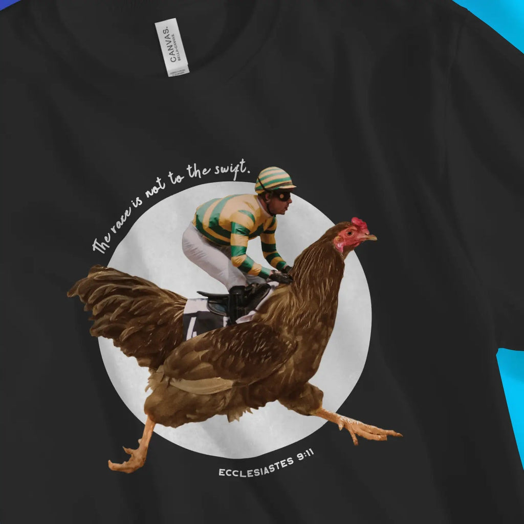 The Race Is Not To The Swift (Ecc 9:11) – Unisex Christian T-Shirt designed by 3rd Day Christian Clothing.