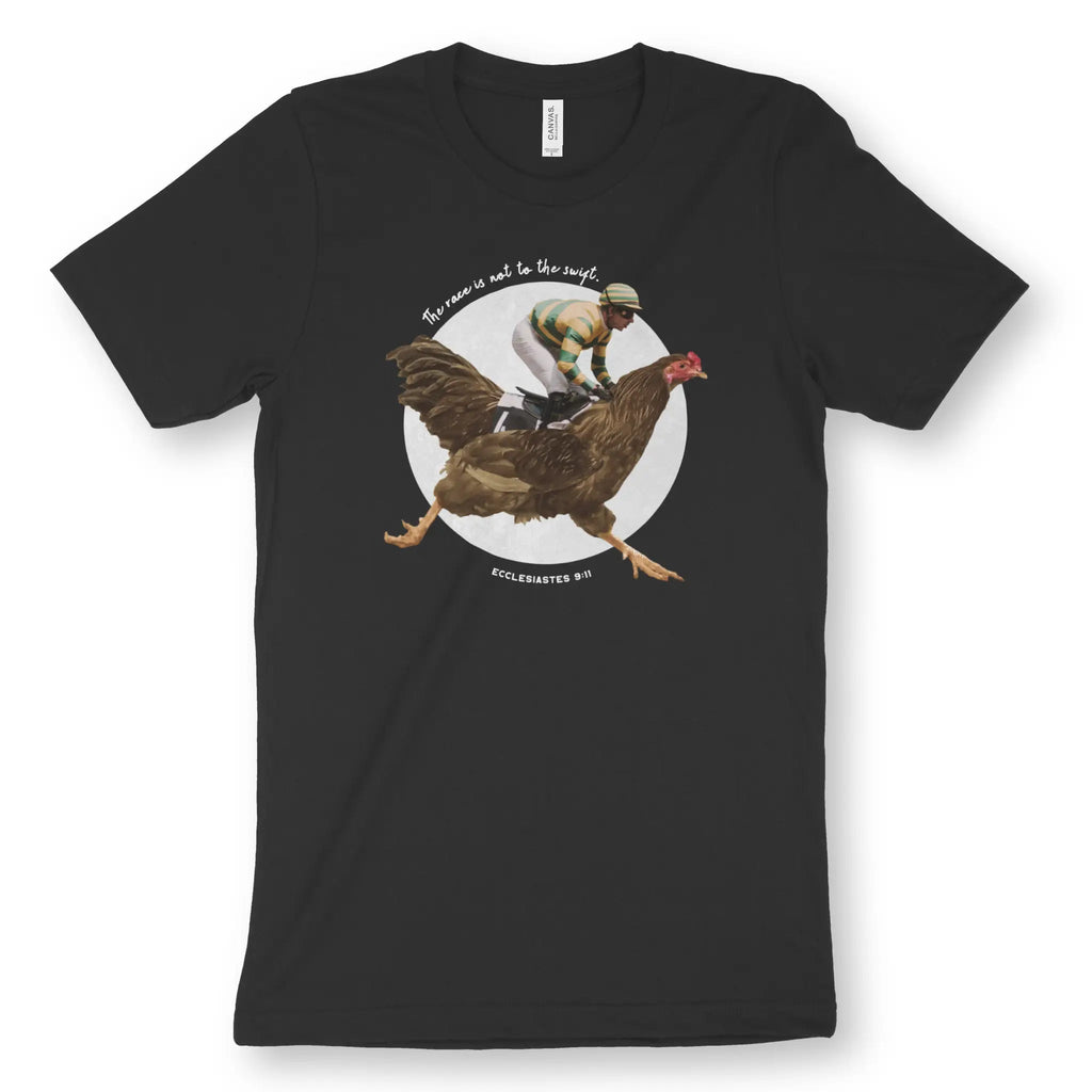 The Race Is Not To The Swift (Ecc 9:11) – Unisex Christian T-Shirt designed by 3rd Day Christian Clothing.