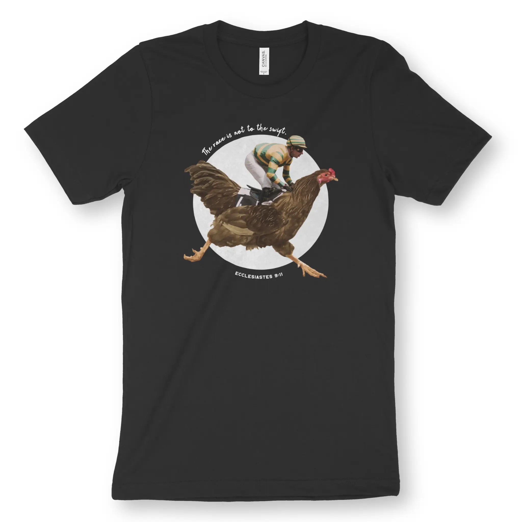 The Race Is Not To The Swift (Ecc 9:11) – Unisex Christian T-Shirt designed by 3rd Day Christian Clothing.