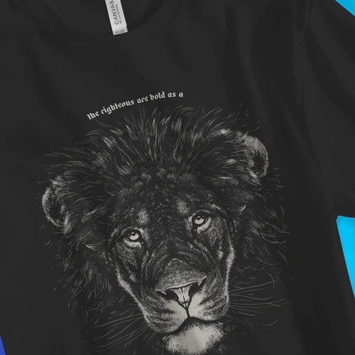Bold As A Lion – Unisex Christian T-Shirt designed by 3rd Day Christian Clothing.