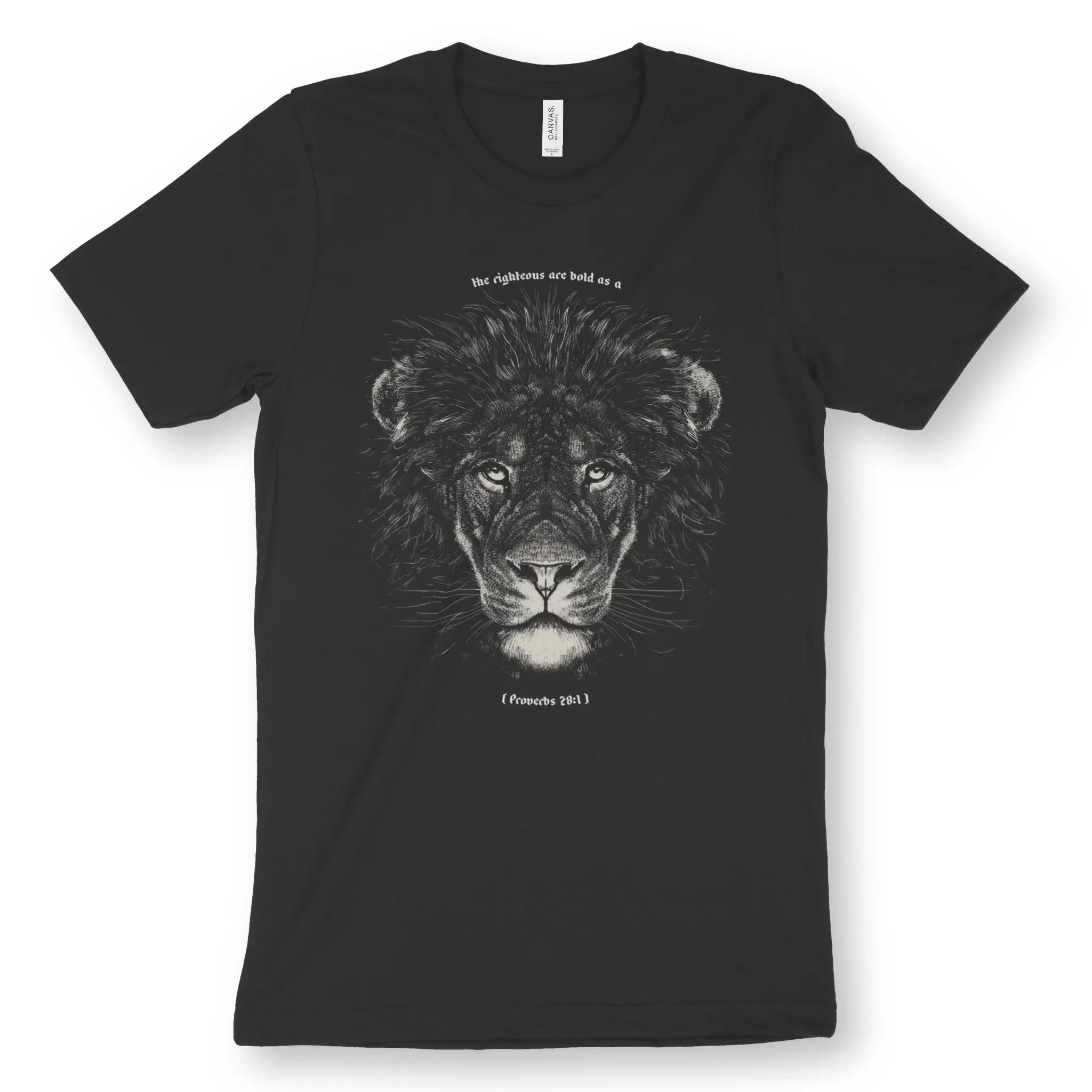 The Righteous Are Bold As A Lion – Unisex Christian T-Shirt designed by 3rd Day Christian Clothing.