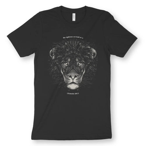 Bold As A Lion – Unisex Christian T-Shirt designed by 3rd Day Christian Clothing.