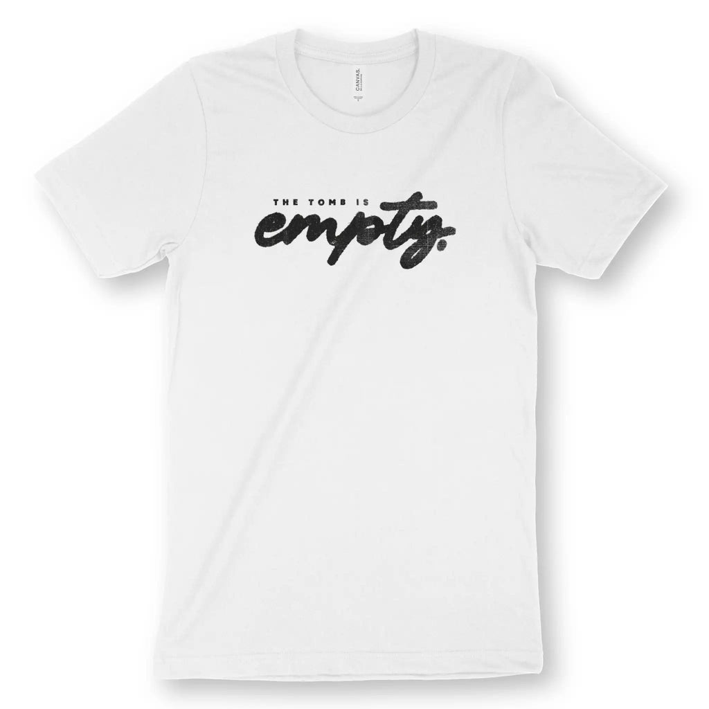 The Tomb Is Empty. (Ink) – Unisex Christian T-Shirt designed by 3rd Day Christian Clothing.