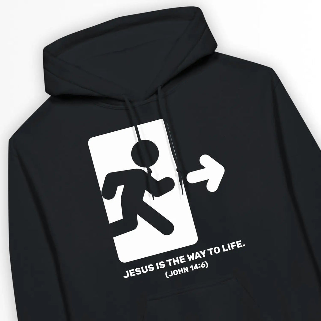 The Way To Life – Unisex Christian Hoodie designed by 3rd Day Christian Clothing.