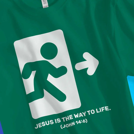 The Way To Life | Premium Unisex Christian T-Shirt designed by 3rd Day Christian Clothing.