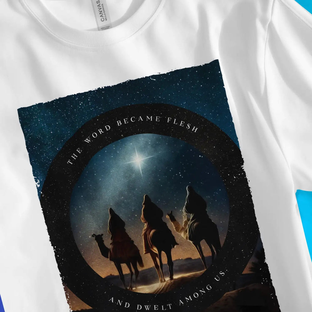 The Word Became Flesh – Unisex Christian T-Shirt designed by 3rd Day Christian Clothing.