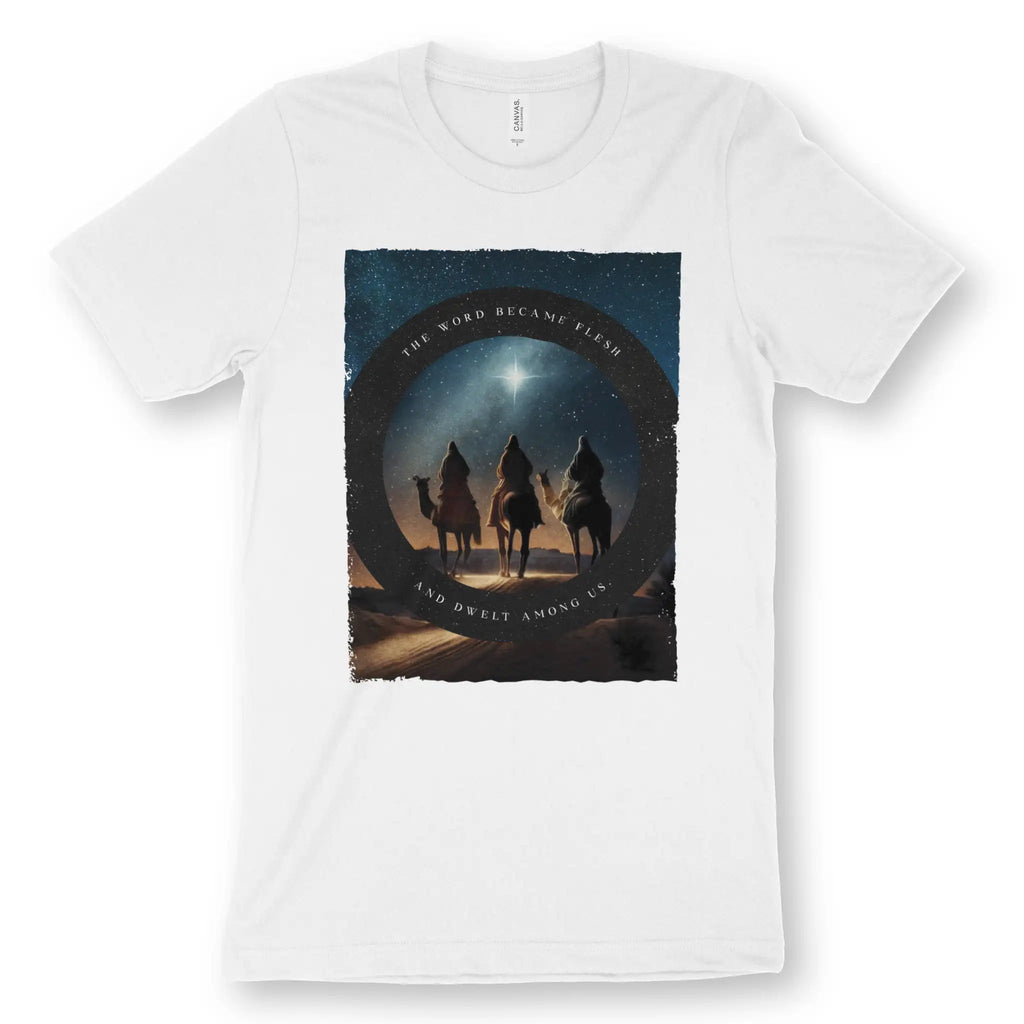 The Word Became Flesh – Unisex Christian T-Shirt designed by 3rd Day Christian Clothing.