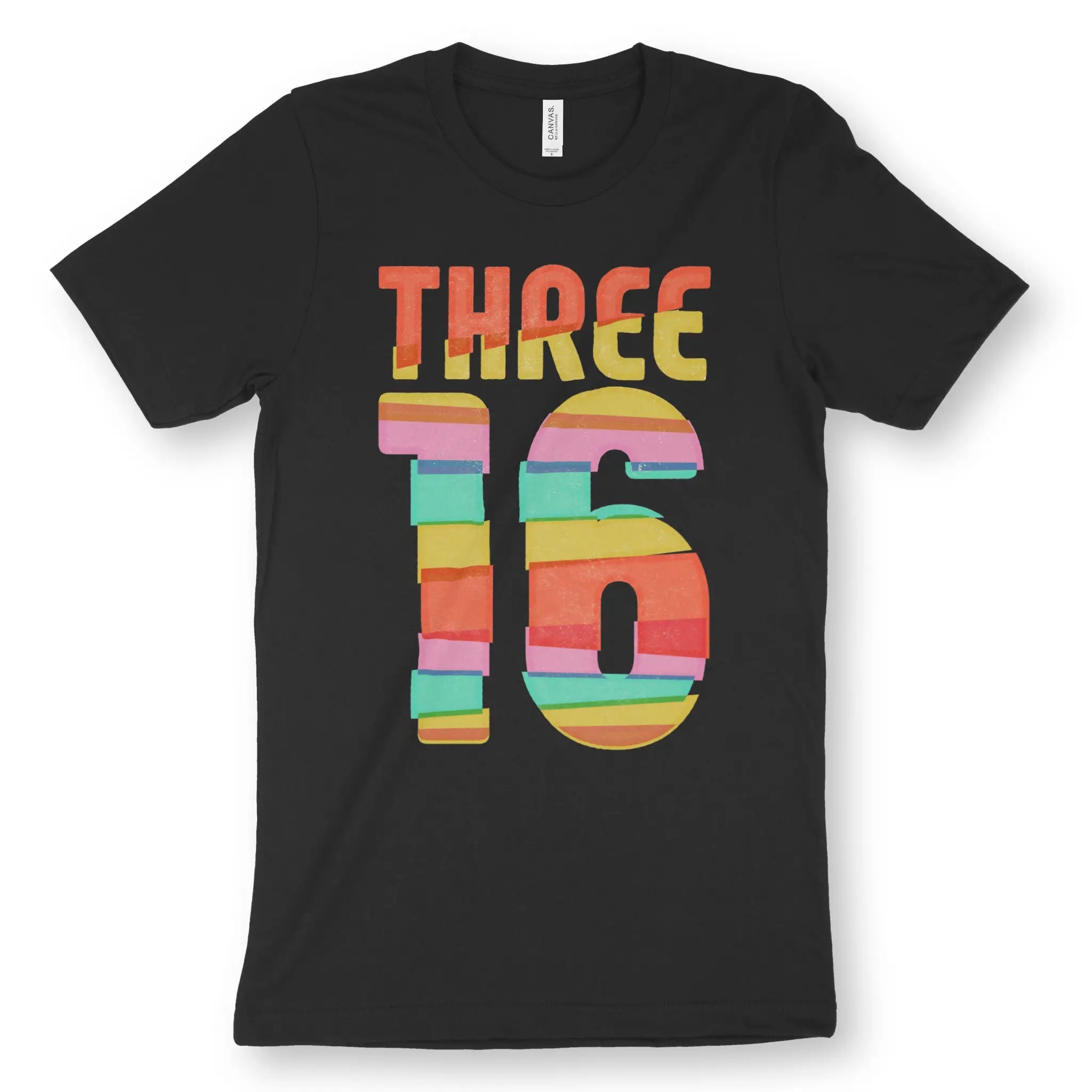 Three 16 – Unisex Christian T-Shirt designed by 3rd Day Christian Clothing.