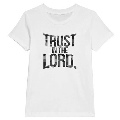 Trust In The Lord (Camo) | Premium Kids' Christian T-Shirt designed by 3rd Day Christian Clothing.