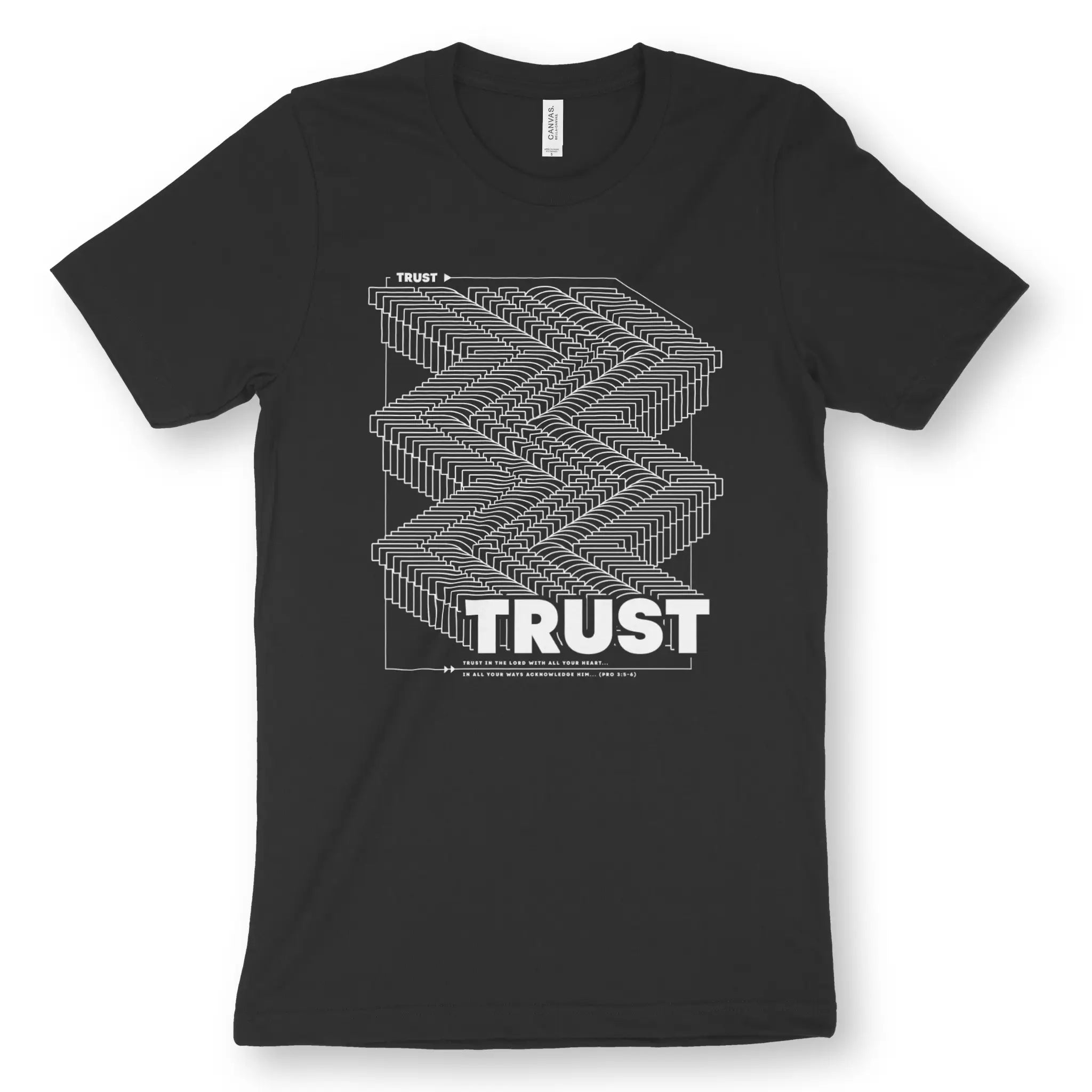 Trust Through The Journey – Unisex Christian T-Shirt designed by 3rd Day Christian Clothing.