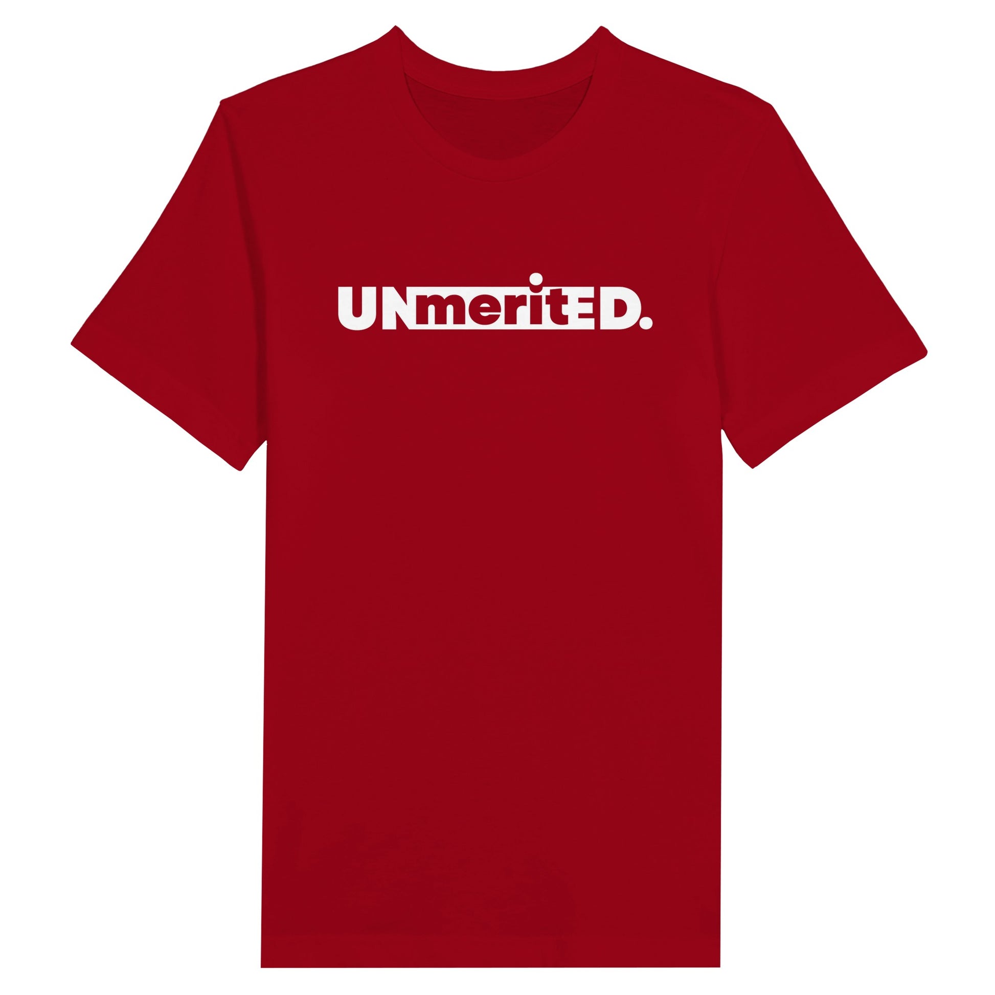 An image of UNmeritED | Premium Unisex Christian T-shirt available at 3rd Day Christian Clothing UK