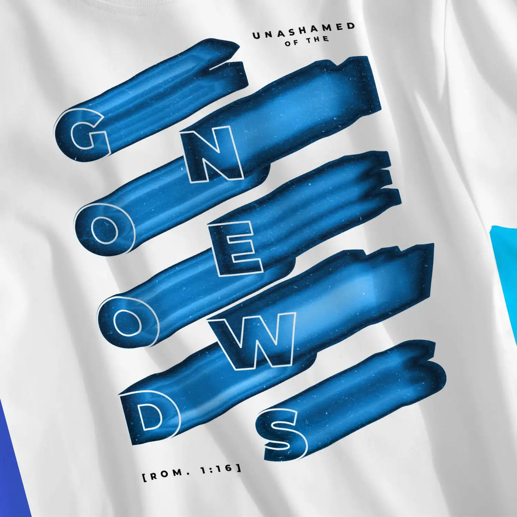 Unashamed Of The Good News – Unisex Christian T-Shirt designed by 3rd Day Christian Clothing.