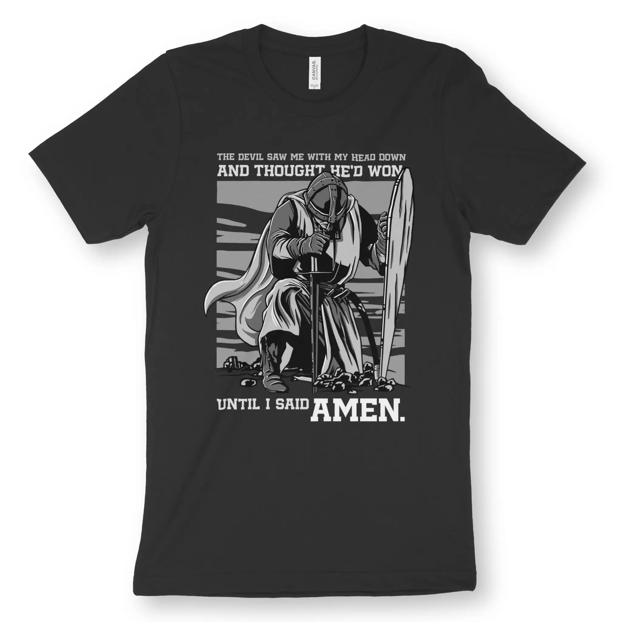 Until I Said AMEN – Unisex Christian T-Shirt designed by 3rd Day Christian Clothing.