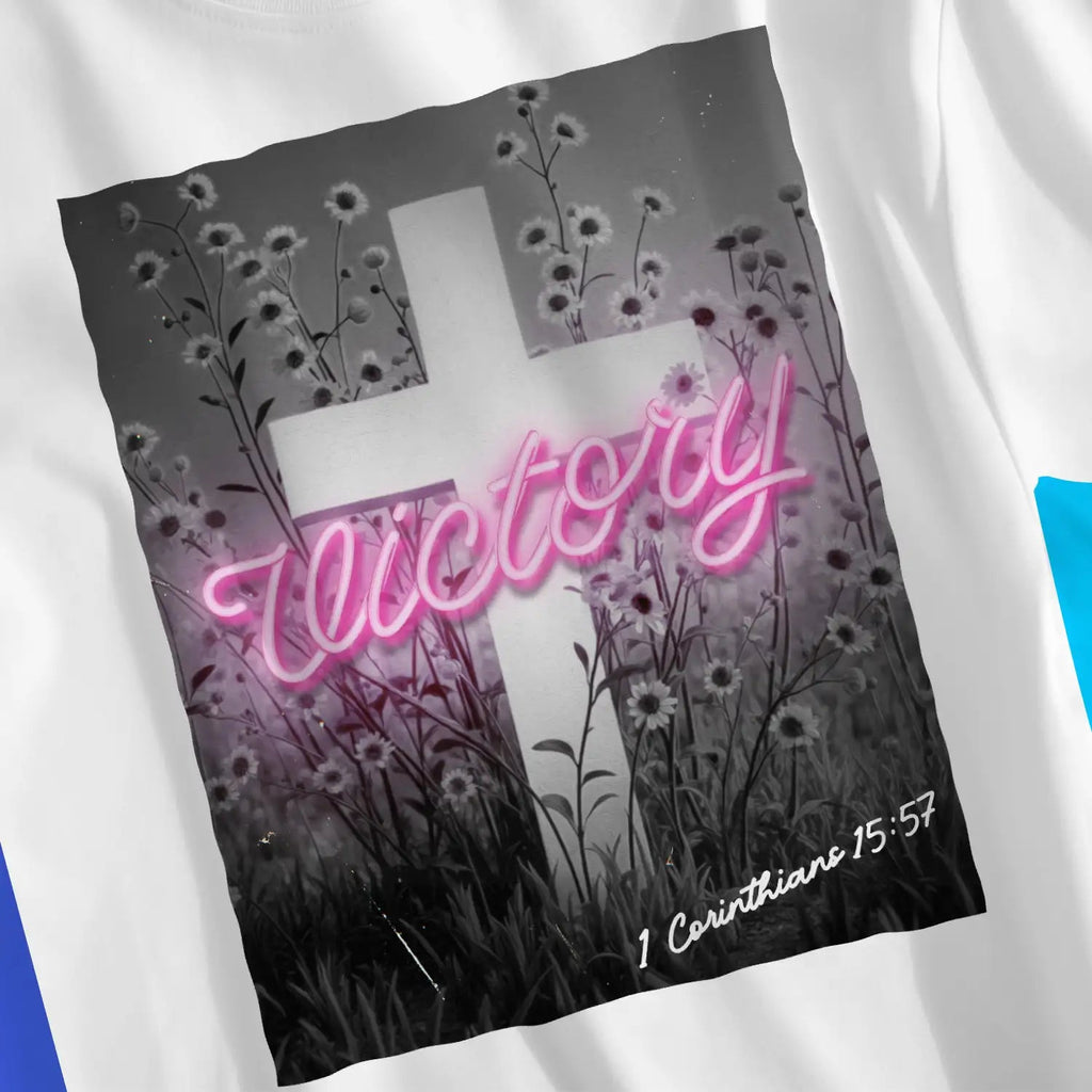 Victory (Neon) – Unisex Christian T-Shirt designed by 3rd Day Christian Clothing.