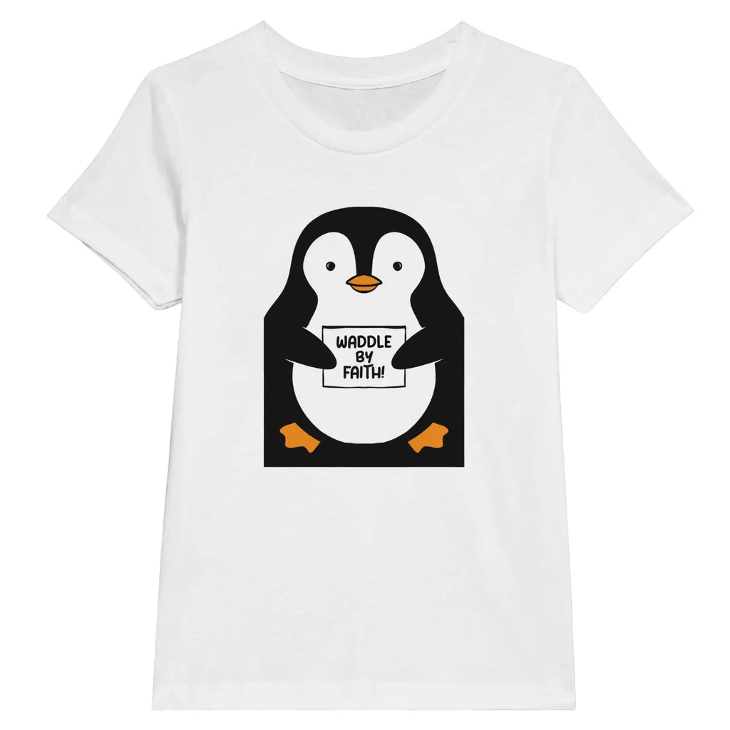 Waddle By Faith – Kids' Christian T-Shirt designed by 3rd Day Christian Clothing.