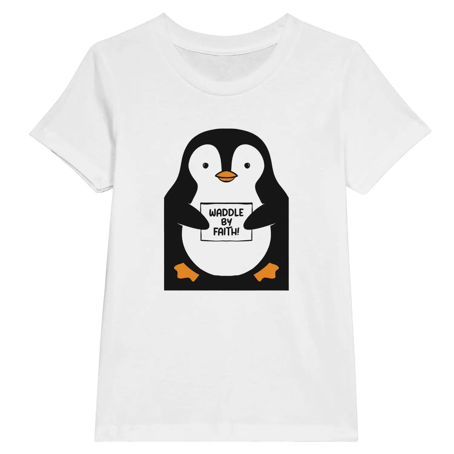 Waddle By Faith – Kids' Christian T-Shirt designed by 3rd Day Christian Clothing.