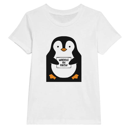 Waddle By Faith | Premium Kids' Christian T-Shirt designed by 3rd Day Christian Clothing.