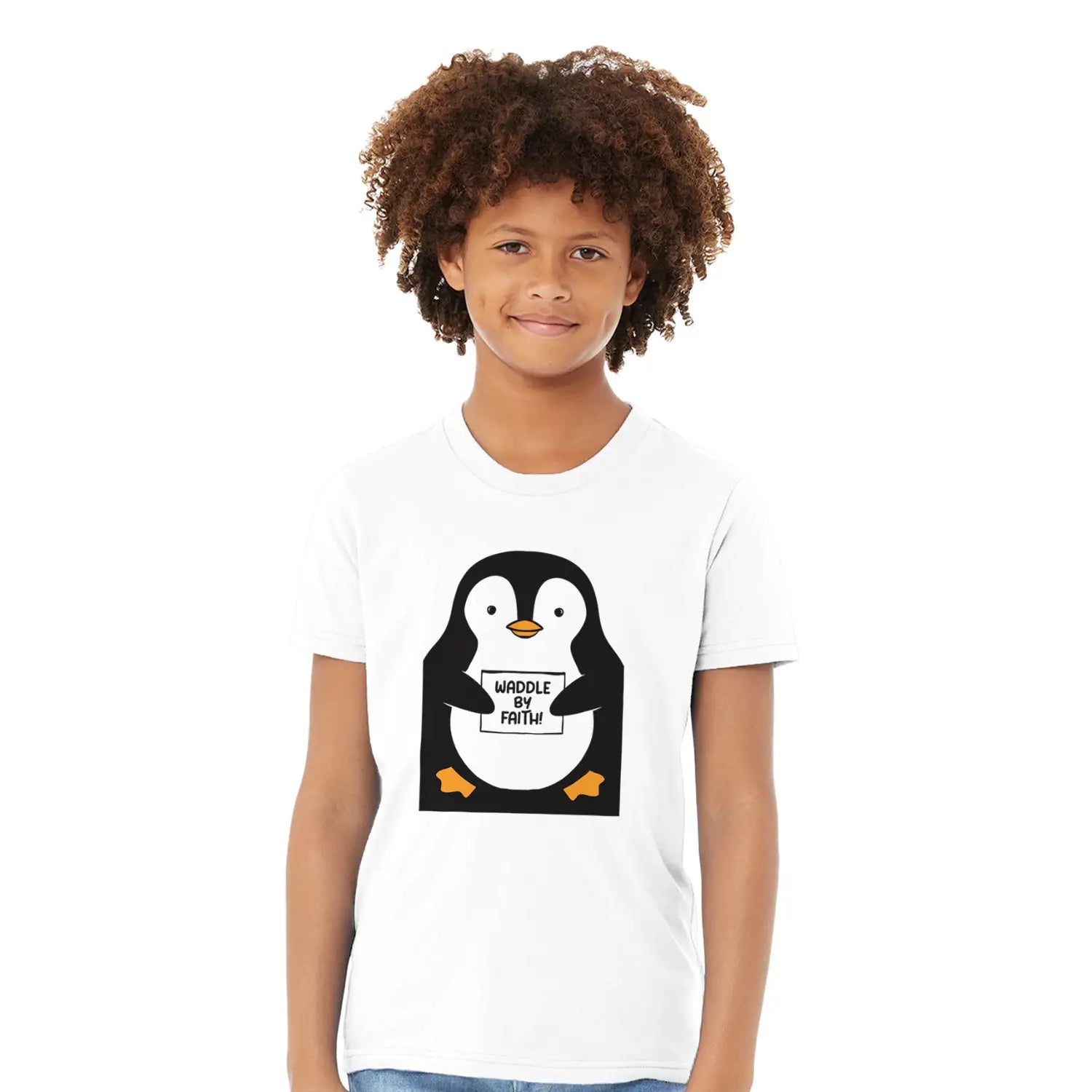 Waddle By Faith | Premium Kids' Christian T-Shirt designed by 3rd Day Christian Clothing.