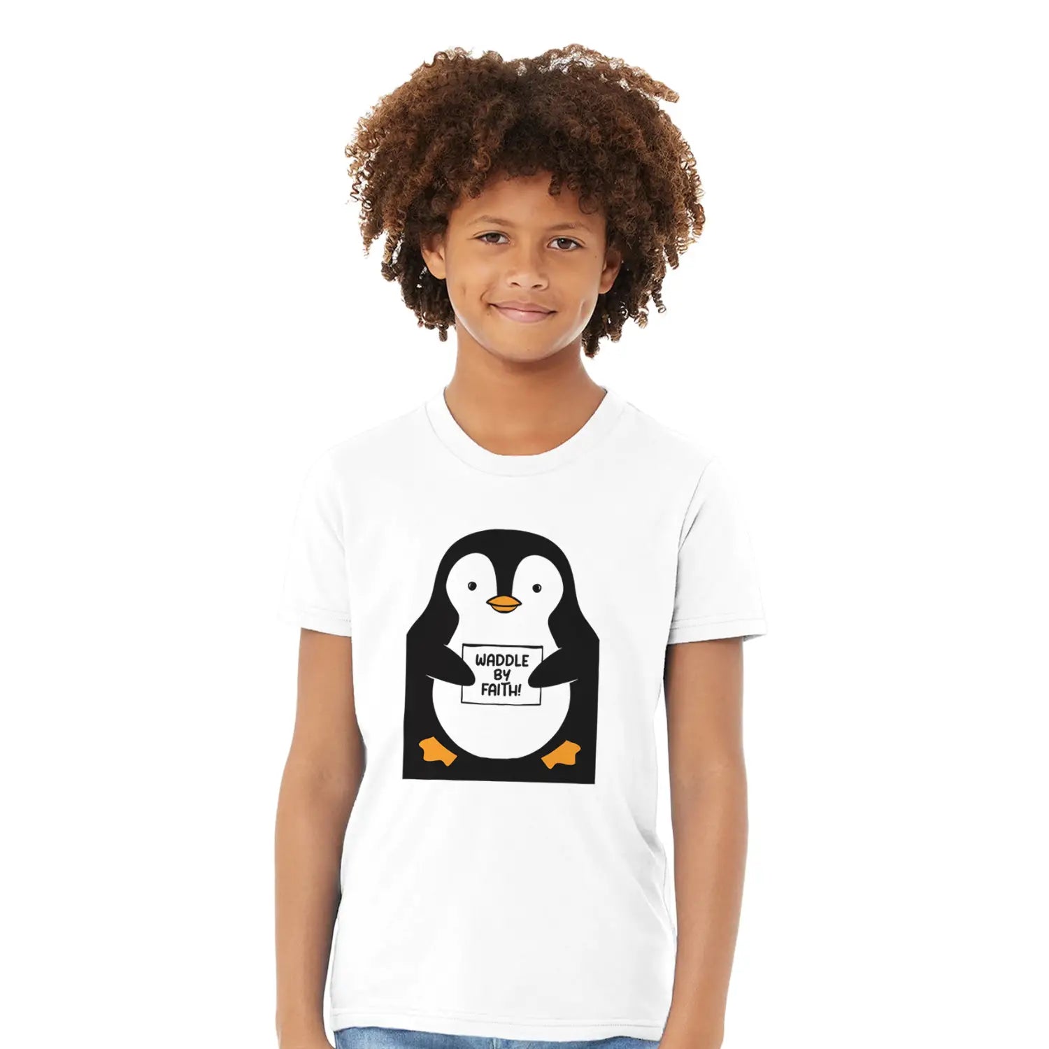 Waddle By Faith – Kids' Christian T-Shirt designed by 3rd Day Christian Clothing.