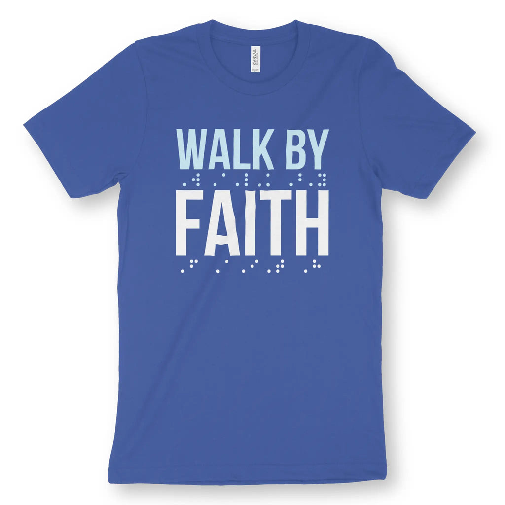 Walk By Faith 2.0 (Braille) – Unisex Christian T-Shirt designed by 3rd Day Christian Clothing.