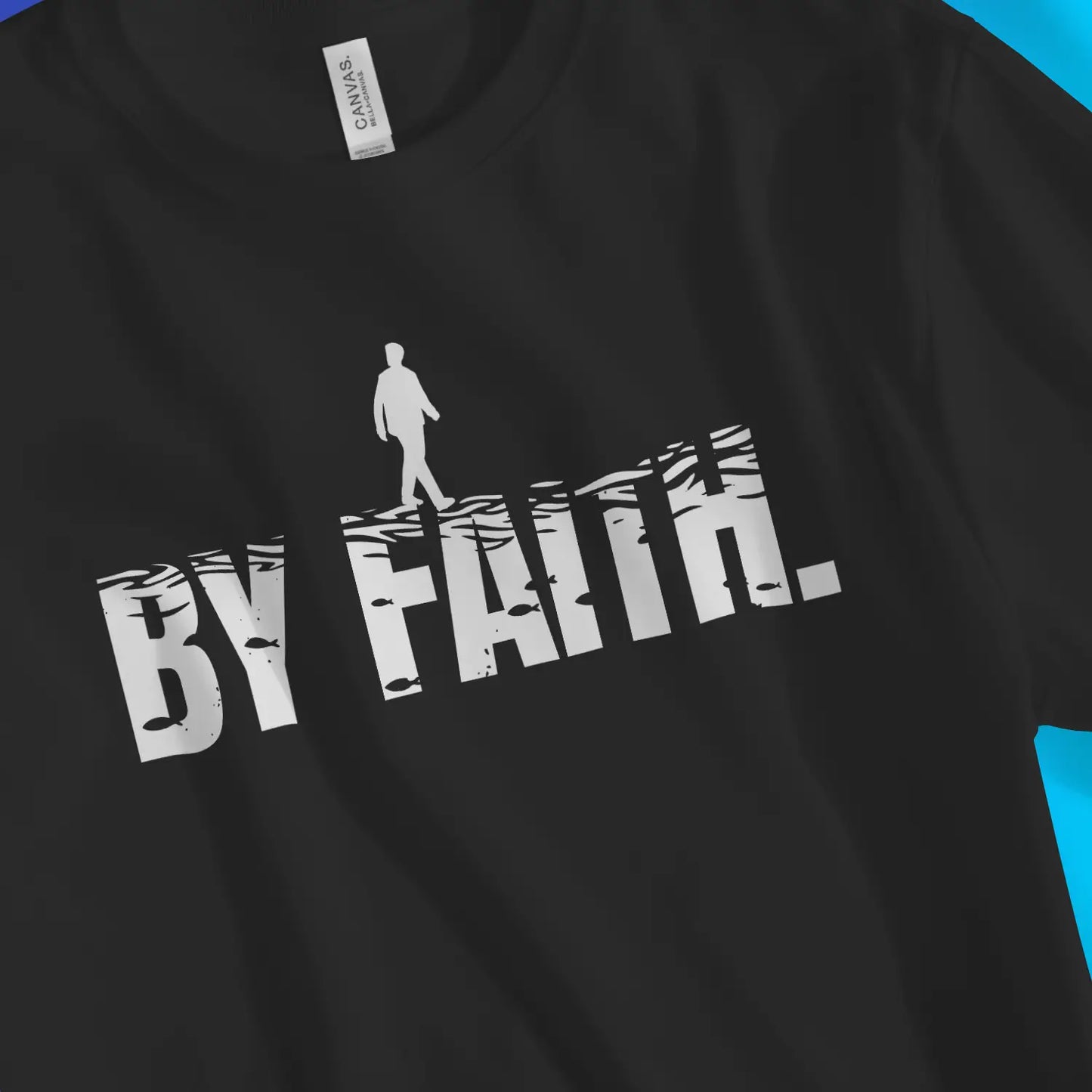 (Walk) By Faith | Premium Unisex Christian T-Shirt designed by 3rd Day Christian Clothing.