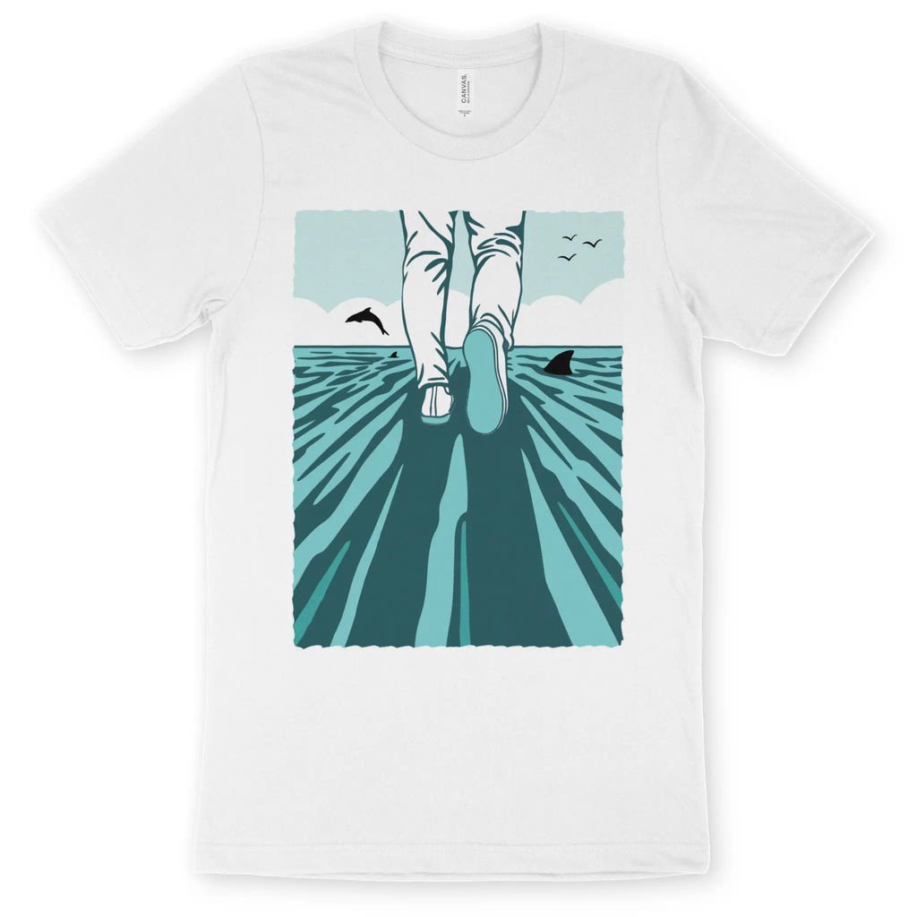 Walk On Water 6.0 (White) – Unisex Christian T-Shirt designed by 3rd Day Christian Clothing.