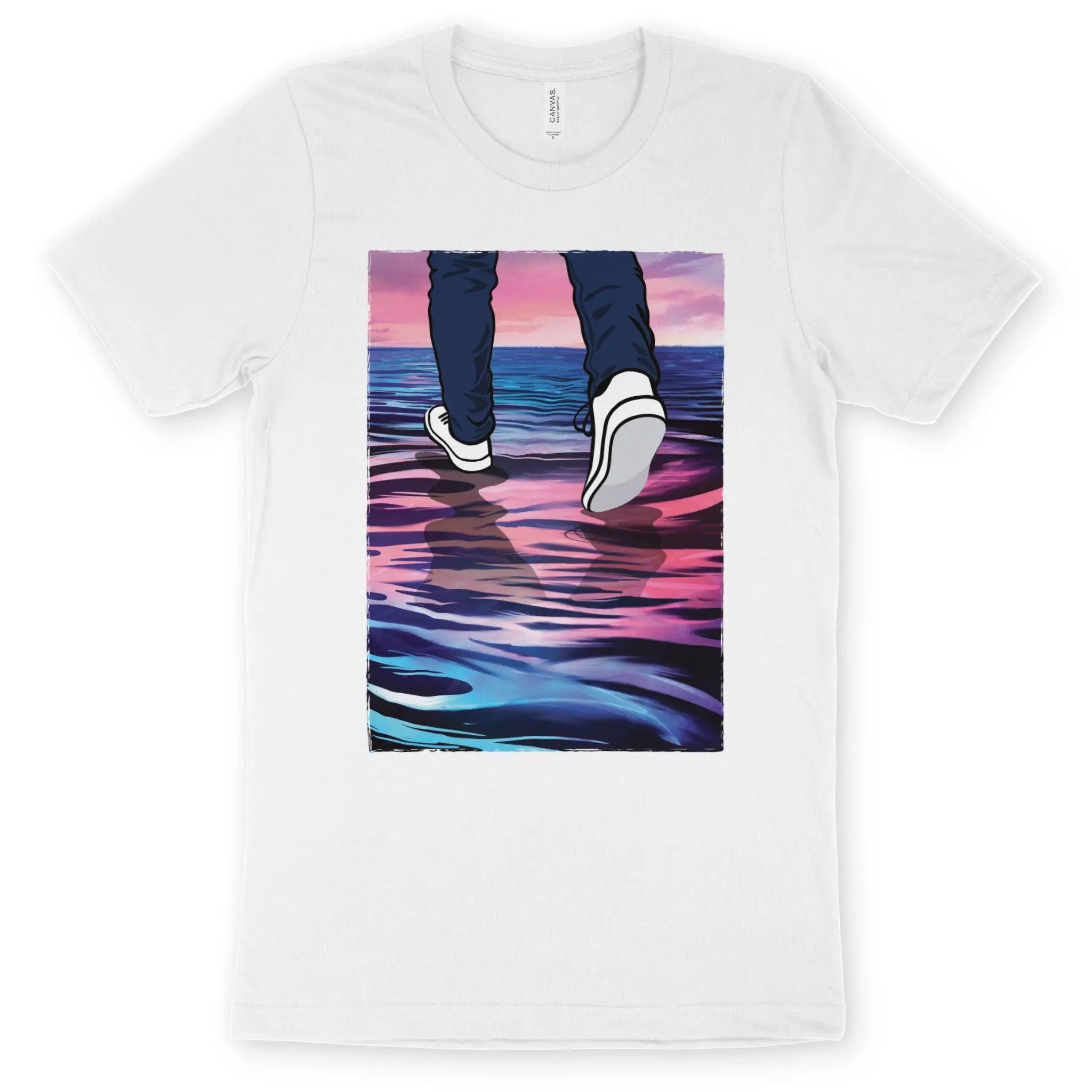 Walk On Water (7th Edition, White) – Unisex Christian T-Shirt designed by 3rd Day Christian Clothing.