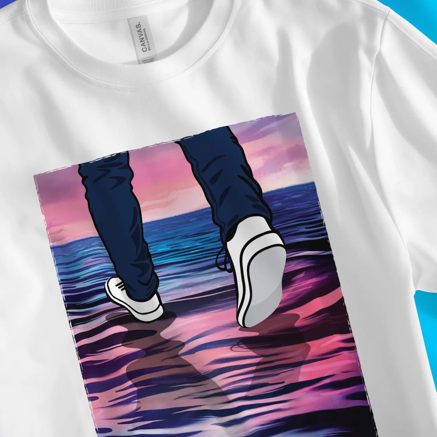 Walk On Water (7th Edition, White) – Unisex Christian T-Shirt designed by 3rd Day Christian Clothing.