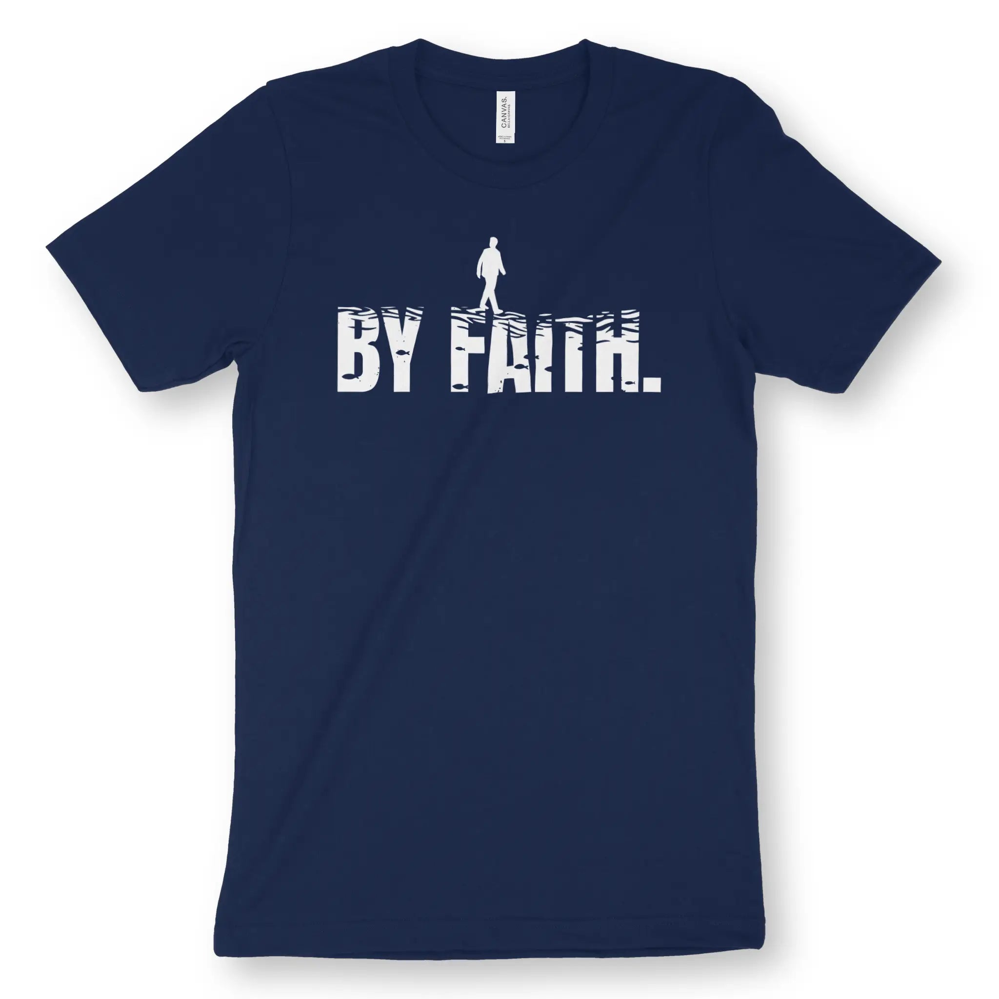 (Walk) By Faith – Unisex Christian T-Shirt designed by 3rd Day Christian Clothing.